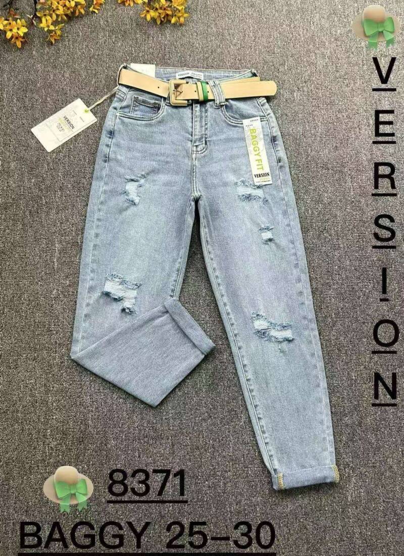 Spodnie damskie jeans Roz 25-30, 1 kolor Paczka 10 szt
